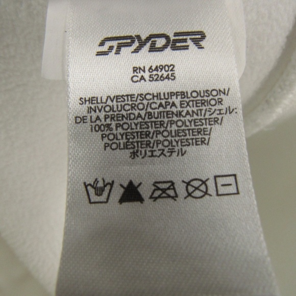 SPYDER White Zipper Front Sweater Hoodie Jacket L - Picture 13 of 16